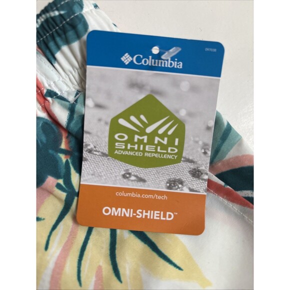 NWT Ladies Columbia Sandy River III Omni-Shield Tropical Print 5" Inseam Sz M - Picture 3 of 8